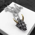 Punk Hop Rock Necklace Jewelry Horror Halloween Gift Exquisite Gothic Ghost Pendant Necklace Men's Classic Retro. 