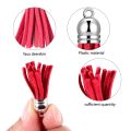 100Pcs Keychain Tassels Faux Suede Leather Tassel Pendants Keychain Decoration for DIY Crafts Making Supplies.