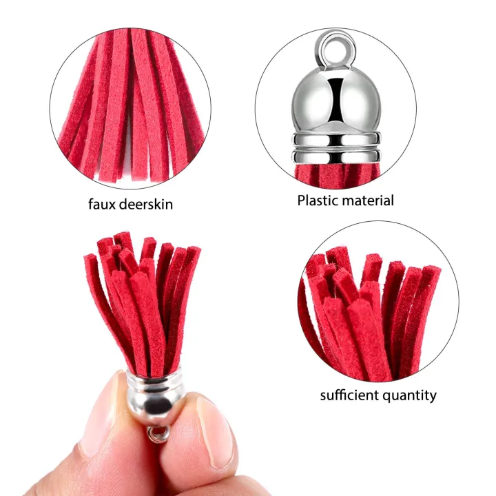 100Pcs%20Keychain%20Tassels%20Faux%20Suede%20Leather%20Tassel%20Pendants%20Keychain%20Decoration%20for%20DIY%20Crafts%20Making%20Supplies%20-%20Image%207