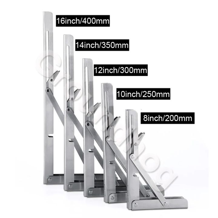 16"(1pair=2ps=1set)%20Stainless%20Steel%20Folding%20Desk%20Table%20Wall%20Mount%20Movable%20Hanging%20Angle%20Shelf%20Brackets%20Sturdy%20Folding%20Shelf%20Brackets-MHN%20-%20Image%205