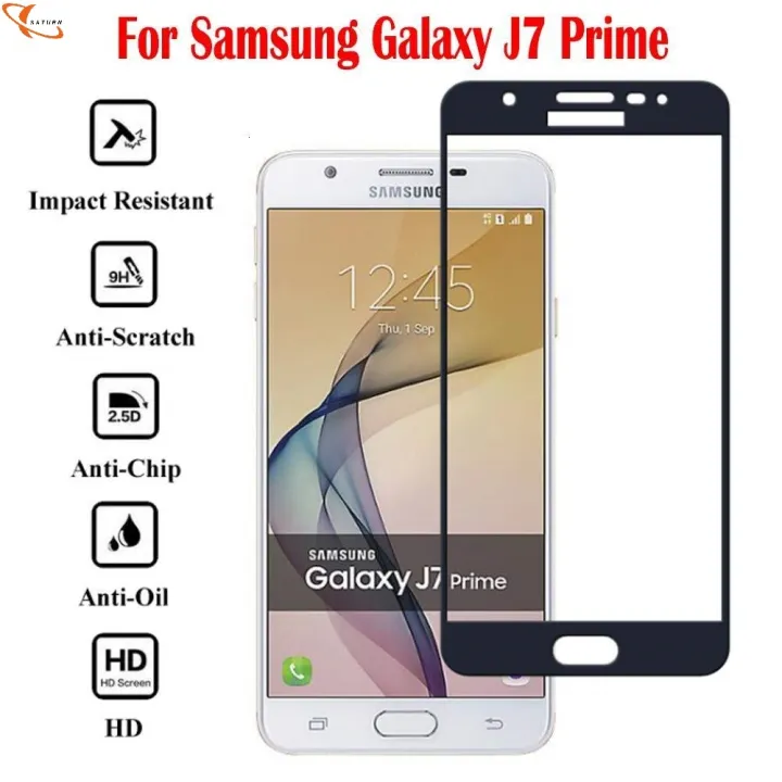 Samsung%20Galaxy%20j7%20Prime%20Tempered%20%20Glass%20Screen%20Protector%20Gorilla%20Transparent%206D/9D/11D-Black%20-%20Image%202