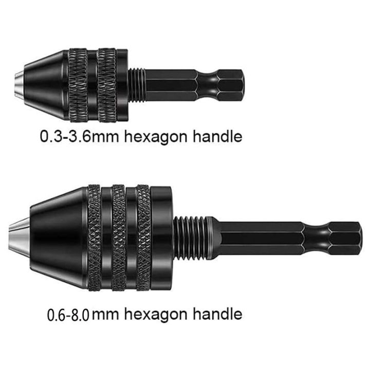 2Pcs%20Hex%20Shank%20Keyless%20Drill%20Chuck,%20Screwdriver%20Converter%20Drill%20-%20Image%202