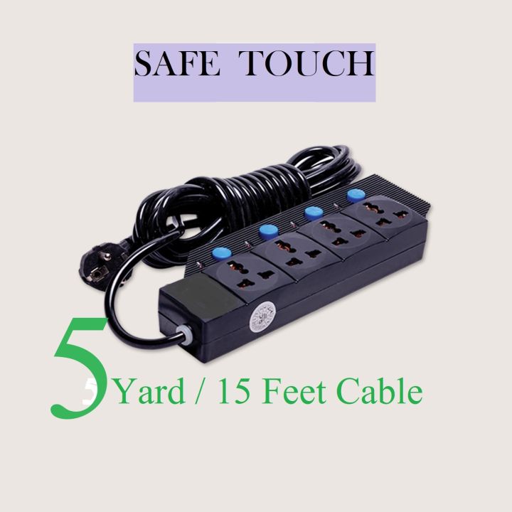 SAFE%20TOUCH%20ST-412%20Multiplug%204%20Port%20Extention%20Socket%20Black%20Multi%20Plug%20-%20Image%202