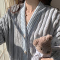 New Winter Soft Thick Warm Korean Floral Sleepwear Bath Robe Home Clothes Flannel Pajamas For Women Soft Long Sleeve Night Robe. 
