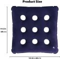 Pressure Relief Cushion for Prevention Sores, Inflatable Seat Air Cushions for Bottoms Flocking 16 Holes, Square Cushion Anti Bedsore with Bonus Air Pump for Wheelchair Office Chair Car.