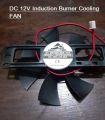 BLACK 12V INDUCTION BURNER Cooling Fan DC 12V Motor 100mm Blade Diameter With 2 Pin Short Cables For Induction Burner Cooker Heatsinks Cooling Fan. 