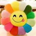 Multicolor sunflower shape face Cushion plush soft cushions. 