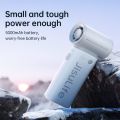 Original JisuLife Handheld Fan Life9 Silent Turbo Fan 5000mAh Battery 18H Max Cooling Time with 5 Speeds.