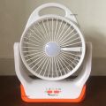 JOYKALY YG-729 Portable Rechargeable LED Light AC/AD Electronic Fan with 8" inches High Speed Blade. 
