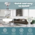 20.5-inch 40W ceiling fan with remote control LED light fan E27 base, intelligent silent ceiling fan for bedroom and living room.