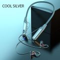 【FUPANG】Bluetooth sport headset HiFi stereo sound wireless headphones neckband Bluetooth led power display Bluetooth earbuds TF.
