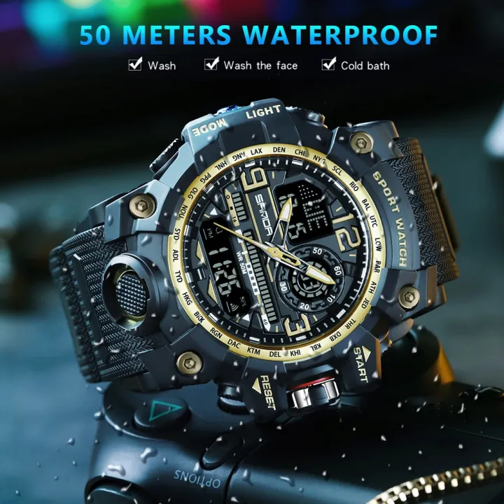 SANDA%202022%20G%20Style%20New%20Men's%20Watches%2050M%20Waterproof%20Shock%20Sports%20Military%20Quartz%20Watch%20For%20Male%20Digital%20Wristwatch%20Clock%203133%20-%20Image%206