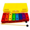 Individual 8 Notes Chromatic Xylophone Glockenspiel Resonator Bells with Yellow Case.
