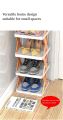1 pcs 7-Layer Multi-Layer Shoe Rack: Plastic Detachable Storage Organizer for Efficient Shoe Organization. 
