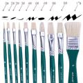 Mont Marte Oil Colour Hog Bristle Brush Set in Wallet 11pcs.