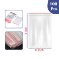 Zip/Zipper Lock Poly Bag-Plastic Packet 4x5 inch Pack of 100 Pcs.