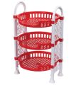 Round Mini wall rack plastic red. 