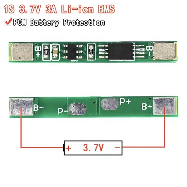 1S 3.7V 3A Li-ion BMS Battery Protection Kit For 18650 Lithium Ion Li