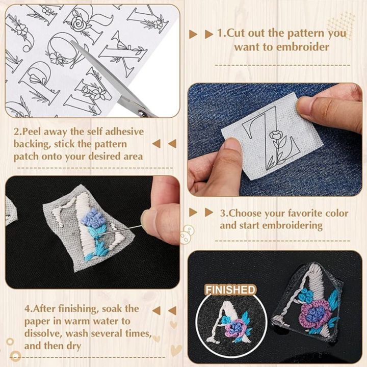 DIY%20Stitching%20Embroidery%20Paper%20Accessories%20Handmade%20Embroidery%20Crafts%20Flowers%20and%20Leaf%20Designs%20Stick%20Pattern%20Stabilizers%20Sewing%20Supplies%20Hand%20Stitch%20Embroidery%20Dissolving%20Transfer%20Paper%20Beginners%20-%20Image%206