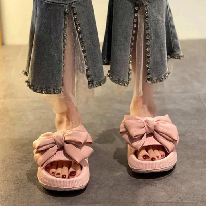 New%20Style%20Fashion%20Outer%20Bow%20Slippers%20for%20Women%20Summer%20Home%20Non-slip%20Thick-soled%20High-heeled%20Slippers%20with%20Shit-feeling%20Sandals%20-%20Image%206