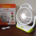 JOYKALY YG-729 Portable Rechargeable LED Light AC/AD Electronic Fan with 8" inches High Speed Blade. 