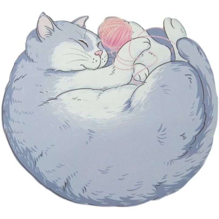 Sleeping Cat Mouse Pad Cute Gaming Mouse Pad Kawaii NonSlip Desk Pad
