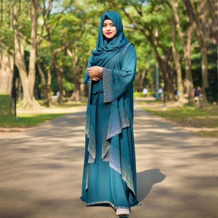 Unique Charm of Stylish Abaya Irani Borka Party Collection - Captivate with Khimar Lycra Borkas - Elegant and Fashionable Design