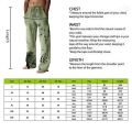 Men's Baggy Cotton Linen Pants Casual Pockets Wide Leg Pant Full Length Drawstring Men Plus Size Loose Vintage Pants Streetwear.