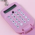 Office Supplies Kawaii Mini Calculator Pocket Size Portable Digit Calculator 8 Display Cartoon Cute Keychain Calculator Key Ring. 