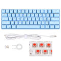 READSON Mechanical Keyboard 61 Keys RGB 3 Modes Support Wireless Compact Ergonomic Wide Compatibility Gaming KeyboardRed Axis Body. 