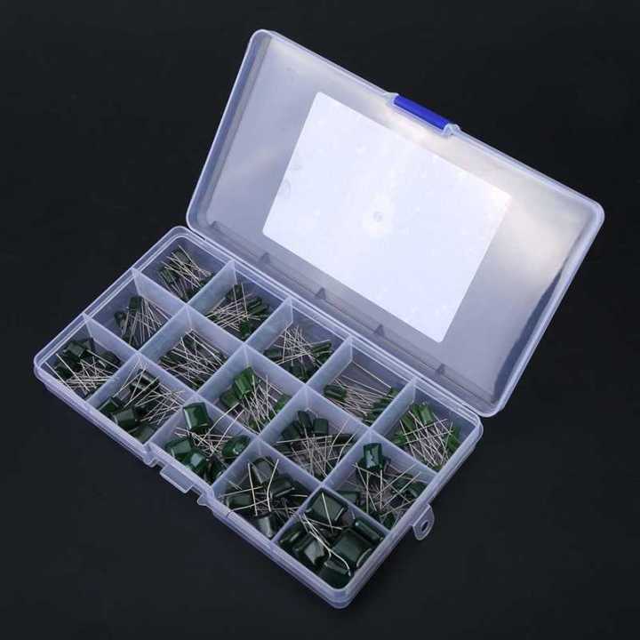150pcs%20100V%2015%20Value%200.33nF-470nF%20Polyester%20Film%20Capacitors%20Assortment%20Kit%20Box.%20-%20Image%205