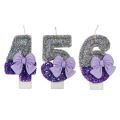 Number 6 Birthday Candles Cake Toppers Digital Candle for Girl's 16th Birthday Party Decoration Wedding Anniversary Party Decor. 