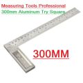Level & Measuring Layout Tools 12" Inch 300mm L-Shaped 90 Degree Right Angle Try Square Metric Ruler Straight Edge Professional Woodworking Carpenter Aluminum Alloy Measuring Scale Tools Sets. 
