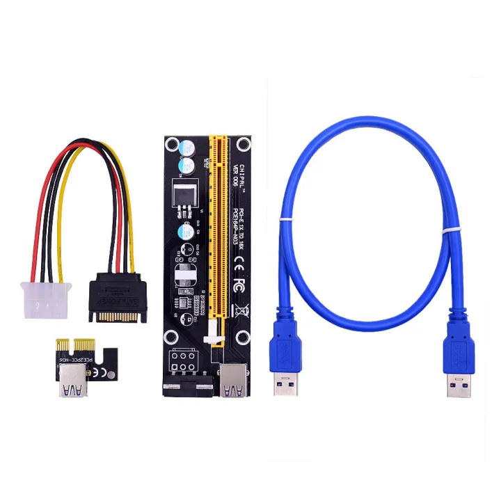 CHIPAL VER006 PCI-E Riser Card 60CM 100CM USB 3.0 Cable PCIE 1X to 16X ...