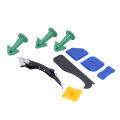 Sealant Finishing Tool, Push Pull Buttons Repair Gaps Caulking Tool Kit Grout Scraper Clean Residual Glue with Pads for Bathroom Window. 