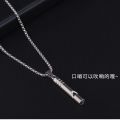 Necklace Male Hip Hip Hop Whistle Blower Pendant Cool Male Sweatshirt Necklace Fashion Accessories.