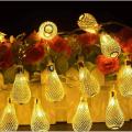 Metal Led Bulbs 20 Pic Golden Drip Lights Led Strings Metal Led / Warm Golden Cooler Fairy Lights / / Party / Wedding Decoration / Holiday Lights / Birthday / Eid / Puja/ Christmas/ Wedding Party Celebrations Decoration Lights - Fairy Lights. 