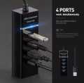 4 Port USB HUB SuperSpeed 3.0 Portable Mini-HubUSB Hub Black 1.2 M. 