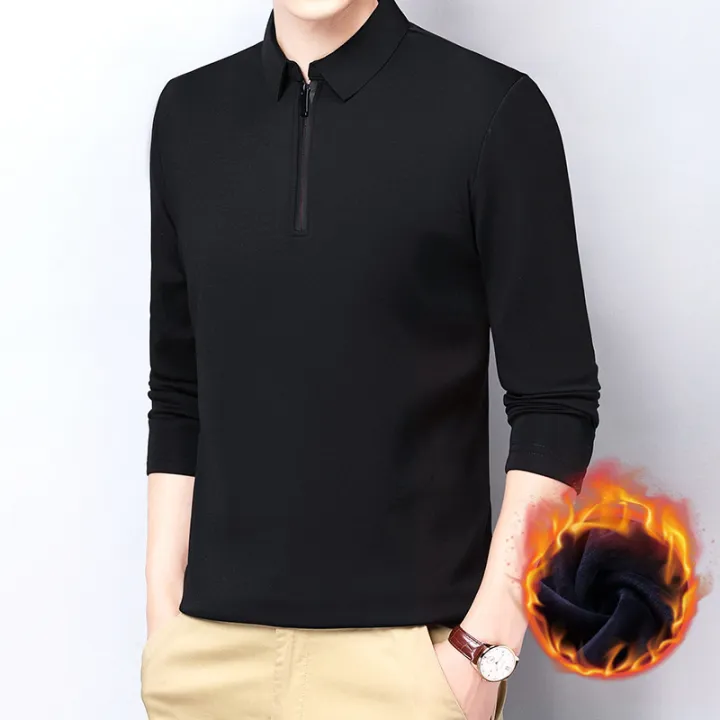 Fall%20and%20Winter%20Fleece%20Long%20Sleeve%20T-Shirt%20Men's%20Business%20Casual%20Roll-Neck%20Men's%20Polo%20Shirt%20Half-Zip%20Underwear%20Base%20Layer%20-%20Image%207