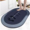 Super Absorbent Bath Mat with Non-Slip Bottom - Easy to Clean Bathroom Rugs - 40x60cm (Blue Colour).