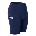 Women Quick Dry Yoga Shorts Compression Workout Tights Gym Training Fitness Sport Shorts Side Pockets Tummy Control Running Leggings.
