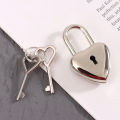 1Set Heart Shape Padlock Mini Luggage Hardware Locks With Key Lock For Travel Wedding Jewelry Box Diary Book Suitcase Demoo. 