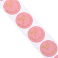 Thank You Stickers Gold Foil Seal Labels 500pcs 1 inch Pink Favors Stickers. 