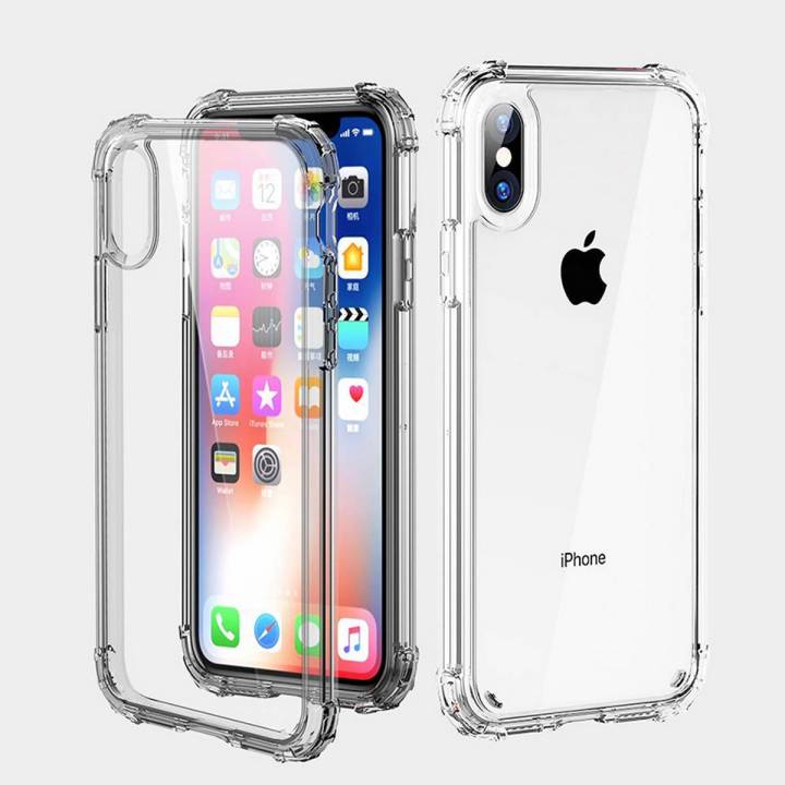 For Apple iPhone X / XS Transparent Clear Silicon Tup Back Cover Phone Cases Pani Cover