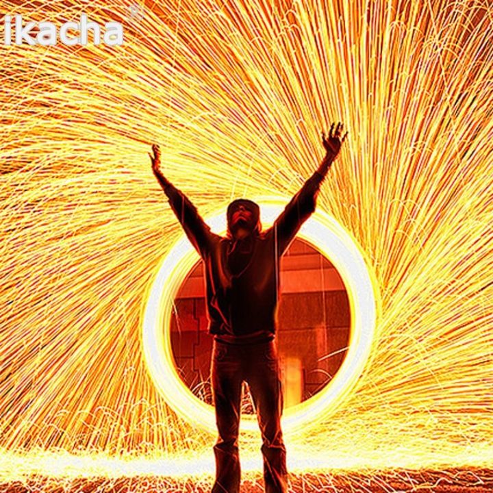 【YIYANGMAOYI111】2Pcs Selfie Tool Steel Photography Spectacular Fiery Photo Metal Fiber For Light Painting Long-Exposure Effect
