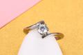 Platinum Plated Zircon Allow Lady Ring.