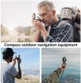 Lansagtic Compass Navigation Compass Multifunctional Metal Measure Distance Calculator for Hiking Camping Backing.