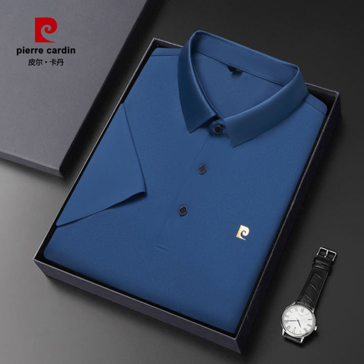 Pierre%20Cardin%20Summer%20Business%20Short%20SleeveTT-shirt%20Men's%20Thin%20Lapels%20Non-Ironing%20Dad's%20Sweater%20Breathable%20Casual%20-%20Image%202