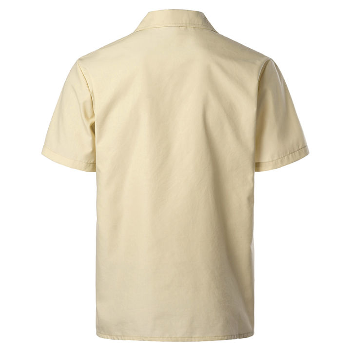 Men's%20Traditional%20Cuban%20Camp%20Collar%20Guayabera%20Shirt%20Short%20Sleeve%20Embroidered%20Mexican%20Caribbean%20Style%20Beach%20Shirt%20with%204%20Pocket%20-%20Image%203