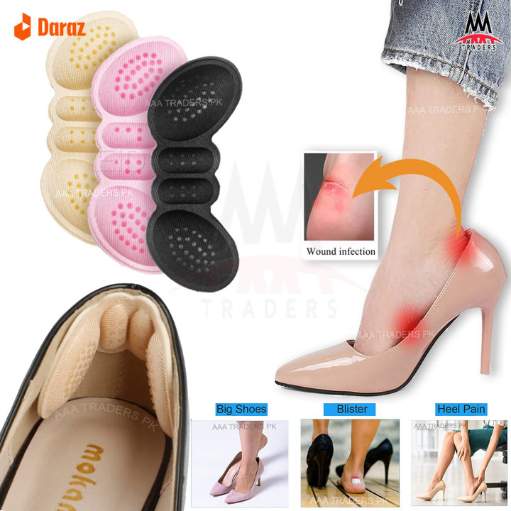 1Pair High Heel Insoles Butterfly Adjust Size Heel Liner Grips Protector Sticker Heel Pad Foot Care Anti Keep Abreast Heel Pads